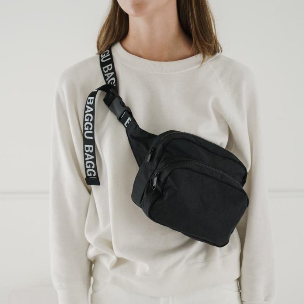 BAGGU Black Fanny Pack
